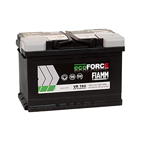 Batería VR 760 FIAMM 12V AGM EcoForce Start-Stop 70Ah - 760a- VR 760